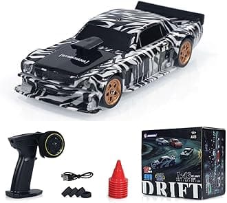 1:43 Remote Control Mini Drift Car Race Car Toy Radio Lights Traffic Safety Cone Camouflage Without a Gyro,US in Stock