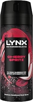 Lynx Fine Fragrance Collection Cherry Spritz Premium Body Spray Men's Deodorant infused with a cherry, red apple & amber scent for 72 hours of freshness 150 ml