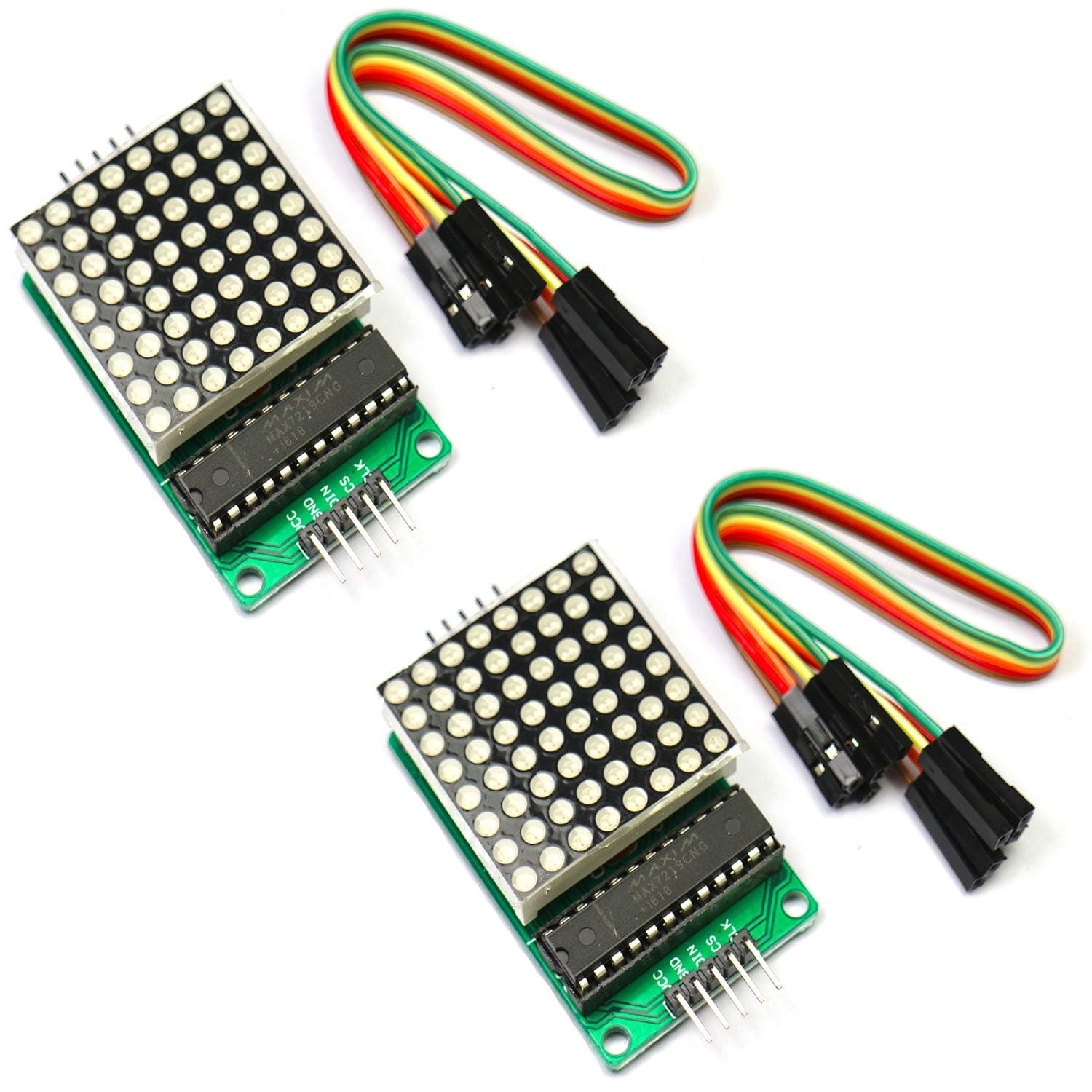 Rasbee MAX7219 Dot Matrix Display Module MCU LED Control Single-Chip 5V 8x8 Matrix Board