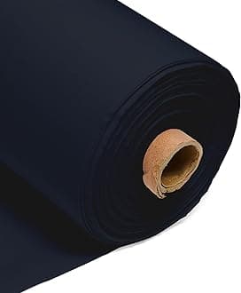100% Cotton Fabric 60 Inch 150cm Wide 150GSM Material for Sewing, Dressmaking, Quilting, Curtain Linings, Pillowcases & Totes Fabric by The Half Metre by Discount Fabrics LTD(Navy Blue, 1m)