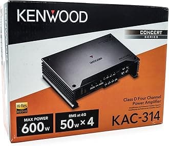 Kenwood KAC-314 Class D Multichannel Amplifier with Variable Crossovers (Certified Refurbished)