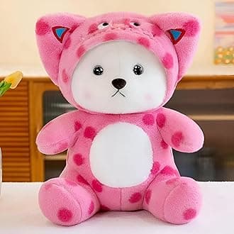 Cute Stuffed Animals Plush Toys | Soft Toys for Kids Girls Teddy Bears Plush Toys for Children and Adults (Dot Pink, Large) 40cm