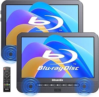 10.1 Inch Portable Blu Ray Player for Car with Rechargeable Battery, Support 1080P Video, Dolby Audio, HDMI Output