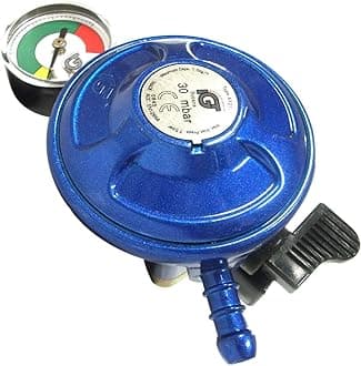 Butane Gas Regulator With Leak & Level Gauge Dial Manometer 21mm Clip On Caravan Camping BBQ