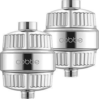 Cobbe HD HEAVY DUTY High Output Shower Filter 2 Pack – 99% REMOVAL Shower Head Filter for Hard Water, Heavy Metals, Chlorine and Harmful Substance, Improve your skin and hair - Chrome