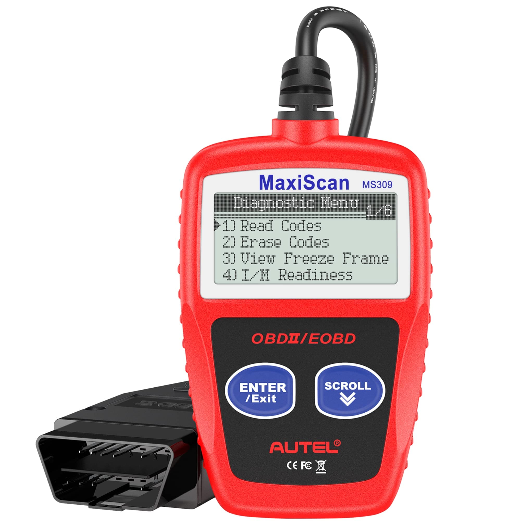 Autel OBD2 Scanner MS309 Automotive Check Engine Code Reader, Check Emission Monitor Status, CAN Diagnostic Scan Tool for All OBDII Protocol Vehicles After 1996