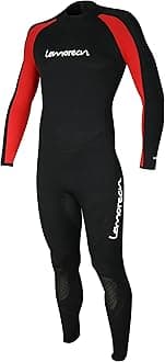 Lemorecn (16 Sizes) Mens Wetsuits Jumpsuit Neoprene 3/2mm and 5/4mm Full Body Diving Suit for Men and Women