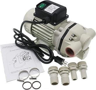 Diaphragm Irrigation Self priming Electric water pump;Large flow pump 10.6 GPM, 115VAC, 23PSI, 14.3lb, Lift 11m, Power 350W (Pump-540B), White, (Pump-540)