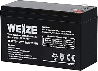 WEIZE 12v 7.2ah Rechargeable Sealed Lead Acid Battery