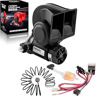 FARBIN Air Horn Kit 12V 150db Loud Horn for Car/Truck,with Wiring Harness and Push Button Switch