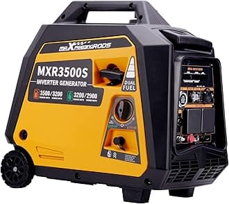 maXpeedingrods 3500W Petrol Inverter Generator Dual Fuel 4-Stroke Electric Start Generator for Camping, RV Travel, Home, or Jobsites