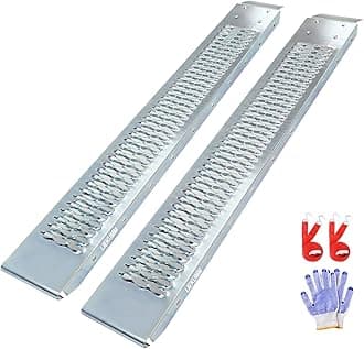 LIEKUMM 2 x 153 cm Heavy Duty Van Ramps, 440 kg Capacity Motorcycle Loading Ramps for Motorbike, Mobility Scooter, Bike, ATVs, UTVs, Tractor, Lawnmower