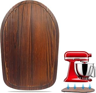 Mixer Slider Compatible with Kitchen aid 4 .5-5 Qt Stand Mixer Pine Wood - Kitchen Countertop Storage Mover Sliding Caddy for Kitchen Aid 4 .5-5 Qt Mixer (4 .5-5 Qt - Brown)