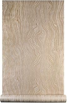 Gold Wood Peel and Stick Wallpaper Stripe Khaki Removable Wallpaper Self Adhesive 3D Contact Paper Wallpaper Vinyl Modern Wallpaper for Bathroom Bedroom 118"x20.8"