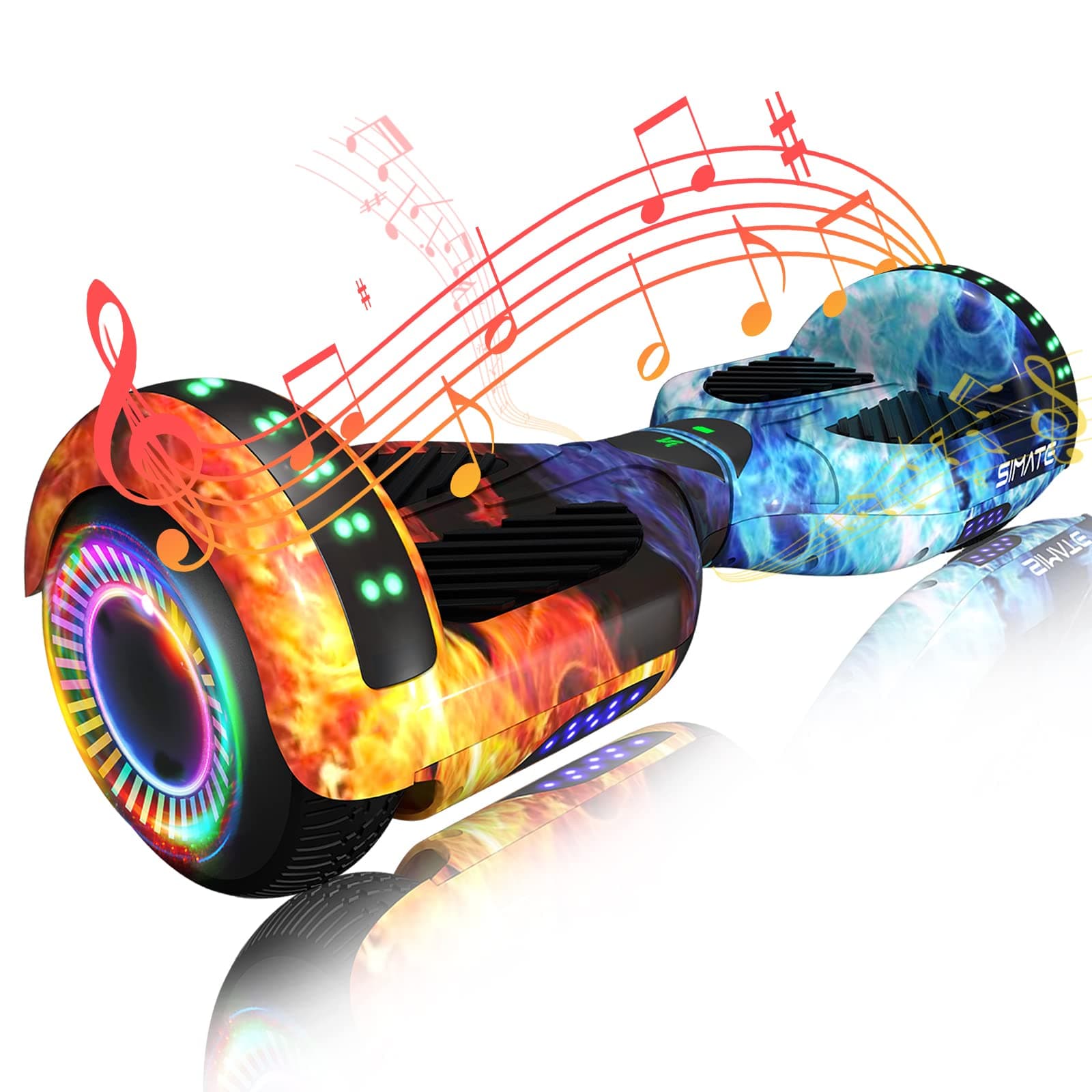 Hoverboard, Bluetooth All Terrain Hover Boards with LED Lights and APP Control, Gifts for Kids Adults Girls Boys, for All Ages