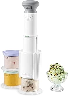 - Cuisinart FastFreeze 5-in-1 Ice Cream, Sorbet, Milkshakes, Slushies and Mix-In Frozen Dessert Maker, Compact Machine, Easy to Use, Includes 3 Mixing Cups with Lids, ICE-FD10