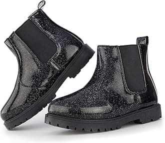 Tobfis Girl's Fashion Glitter Chelsea Boot Ankle Boots(Toddler/Little Kid/Big Kid)