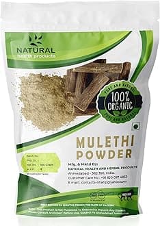 Natural Health Products Natural & Pure Mulethi (Licorice) Powder - 100gm