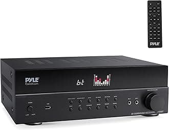 Pyle Bluetooth Home Theater Receiver Hi Fi Stereo System - 7.2 Channel Surround Sound Amplifier Entertainment System with ARC Support, MP3/USB/DAC/FM Radio, PMPO: 1200MAX - PT885BT