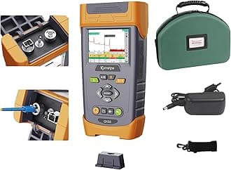 1310/1550nm 32/30dB Singlemode OTDR Komshine QX55 Mini OTDR with VFL 5-8km + Fiber Power Meter OPM + SM Light Source 1310/1550nm + Link Map Feature with 1:16 Fiber Splitters + RJ45 Networks Test