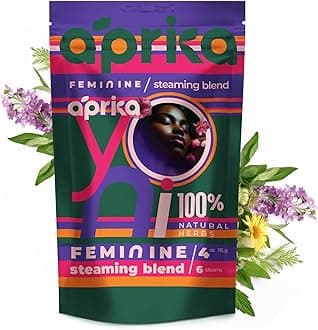 aprikalife Yoni Steaming Herbs - 100% Natural V Steam Kit, 17 Healing Herbs for cleansing and tightening. Soothe. Rejuvenate. (6 steams)