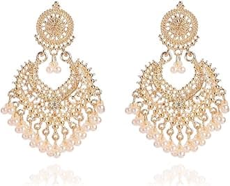 Indian Gold Jewelry Earrings for Women Jhumkas Chandelier Dangle Earring Boll...