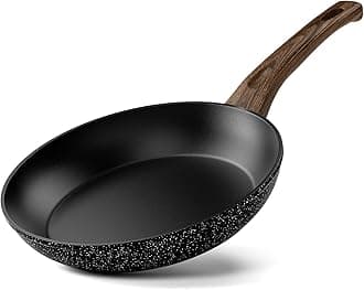 Frying Pan Nonstick - 9.5 Inch Frying Pan,Non Stick Skillet Egg Omelette Pan, Black Nonstick Non Toxic Cooking Pan,Oven Safe, Induction Compatible, PFOA Free