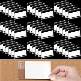 72 Pieces Clear Plastic Adhesive Shelf Tag & Price Label Holders for Supermarket, School, Library, Mailbox & Storage Bins(2.4 x 1.6 Inch)