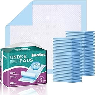 Disposable Bed Pads for Incontinence 23" x 36" - 60 Count, Leak-Proof Chucks Pads for Adults, Elderly and Pets, Absorbent Disposable Underpads, Incontinence Bed Pads Disposable for Beds