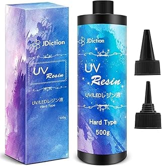 UV Resin, 500g Upgrade Ultraviolet Epoxy Resin Crystal Clear Hard Glue Solar Cure Sunlight Activated Resin Kit for Handmade Jewelry, DIY Craft Decoration, Casting and Coating