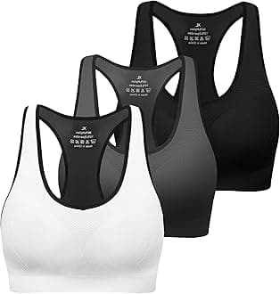 Women Racerback Sports Bras - High Impact Workout Gym Activewear Bra