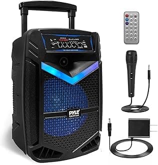 【PYLE パイル 1200W Bluetooth PAスピーカーシステム】 -持ち運び可能 充電式バッテリー 屋外で使える Bluetoothスピーカー...