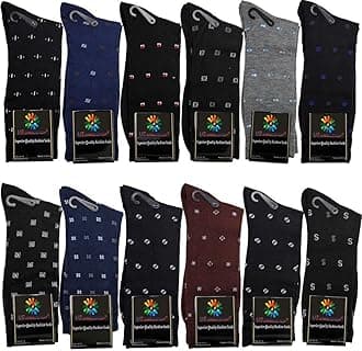 USBingoshop Mens Men Cotton Dress Socks Fun Colorful Fashion Stretchable Classic Comfort Mid Calf Crew Socks 10-13