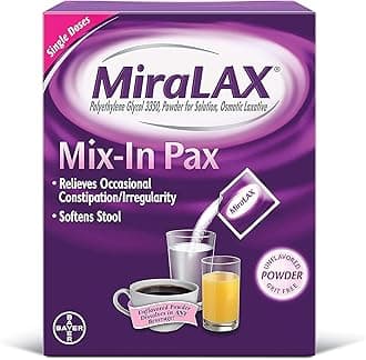 MiraLAXLaxative Powder Packets Packets per Box, 0.5 Ounce