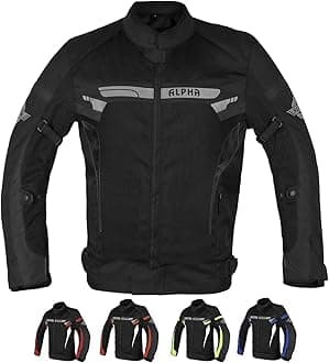 ALPHA CYCLE GEAR BREATHABLE BIKERS RIDING PROTECTION MOTORCYCLE JACKET MESH CE ARMORED
