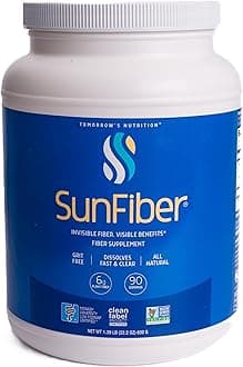 - Tomorrow's Nutrition, Sunfiber, Prebiotic Fiber Supplement for Digestive Health, Low FODMAP, Gluten-Free, Unflavored, 90 Servings