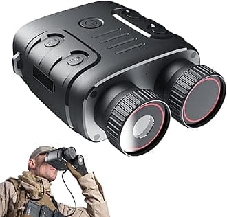 Night Vision Goggles,1080P 984ft 7 Level Digital Infrared Rechargeable Night Vision Goggles 850NM,2.4" Large Viewing Screen 5X Optical Zoom can Save Photo and Video