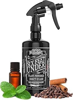 Six Feet Under Plant Powered Insect Killer Spray | Indoor Natural Pest Control | Fleas, Pantry & Clothing Moths, Ants, & Cockroaches | Family Friendly, Pet Safe (24 oz)