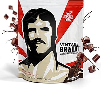 VINTAGE BRAWN Protein - Muscle-Building Protein Powder - The First Triple Isolate of Premium Egg, Milk (Whey and Casein), and Beef Protein - Rich Chocolate Flavour with Zero Sugars and No Artificials