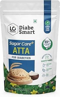 DiabeSmart Sugar Care Plus Atta 2 KG, Sugar Control Plus Flour for Diabetes Management, 65% Lower Glycemic Load Low GI Atta, 5 Superfood & Seed Multigrain Atta for Better Sugar Release Control