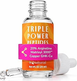 Peptide Serum for Face – 20% Argireline, Matrixyl 3000 & Copper GHK-Cu with Hyaluronic Acid | Anti-Aging Firming Serum | Wrinkle-Relaxing, Skin-Tightening | Triple Power Peptides | 1 FL OZ