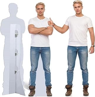 Custom Life Size Cardboard Cutout, Personalized Stand-up Cutouts, Upload Your Photo, Can Improve The Clarity of The Picture, Customized Standee for Wedding, Graduation, Birthday (Double)