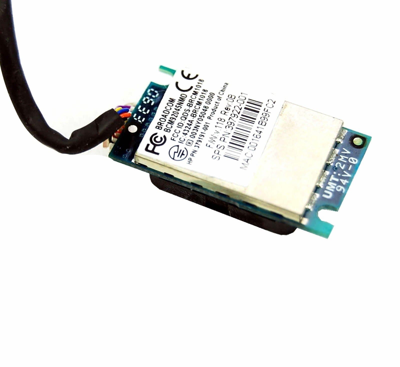 HP Wireless Bluetooth Module Embadded BlueFlame (Broadcom) Circuit Board NC6400 Presario V5000 V5100 V5200 Pavillion DV5000 DV5200 DV8000 DV8088US - Refurbished - 379191-001
