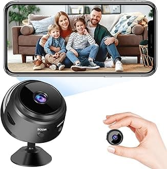 Hidden Camera,1080P Indoor,Mini Camera,WiFi Wireless Cameras - Nanny for Pet/Baby - Live Video Recorder with Night Vision and Full HD Surveillance-Black