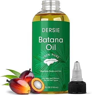Dersie Batana Oil for Hair Growth Dr Sebi - 100% Pure & Natural Raw Oil From Honduras - For Thicker & Stronger Hair - 4 FL OZ