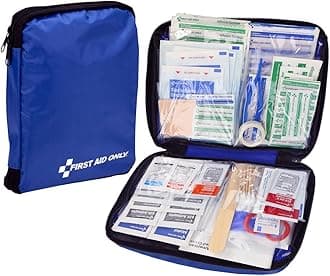 298 Piece All-Purpose Emergency First Aid Kit for Home, Office, Car, Apartment, Dorm, and Camping, Travel-Friendly Compact Pouch Fits in Backpacks, Suitcases, Cabinets, and Drawers