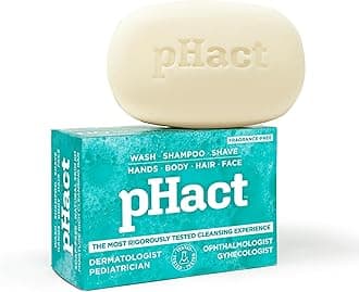 ANDREW LESSMAN pHact Moisture-Rich, Soap-Free Cleansing Bar. Natural Skin pH. Fragrance-Free. All Skin Types - Even Sensitive. Hypoallergenic. Dermatologist Tested. 6 Pack 4.25 oz each