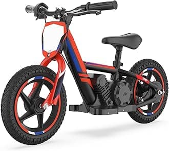 KOZRUNS Electric Dirt Bike for Kids 3-6, 170W Racing Experience Lightweight Motorcycle, New Aluminum Frame with 2 Power Modes, 24V Detachable Battery, 12 Inch Knobby Tires
