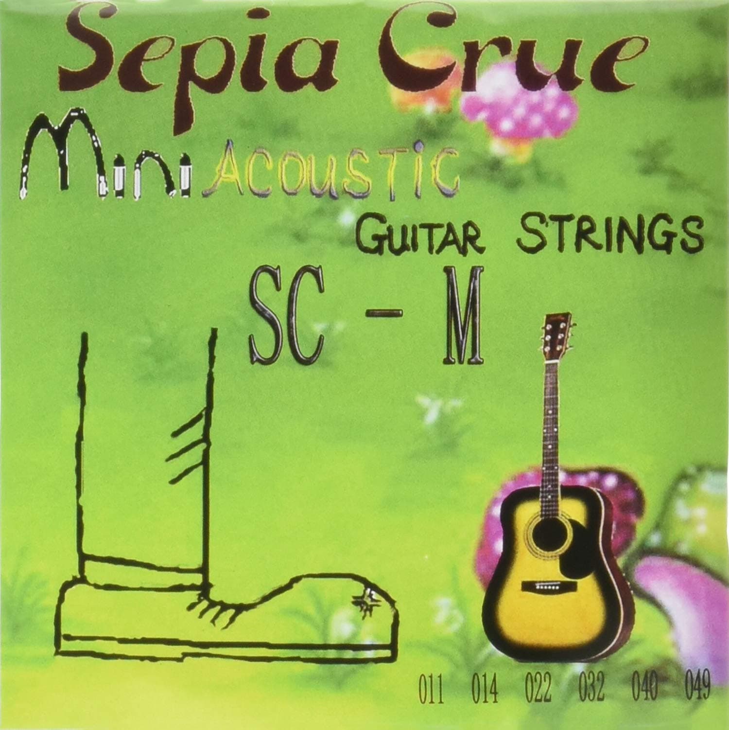 Mini acoustic guitar Strings SC-M