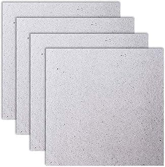 Waveguide Covers for Microwave, Juerly 4 Pack Mica Plates Sheets Heat Insulation Board for Universal Microwave Oven Repairing Part - Cut to Size, 5.1x 5.1inch